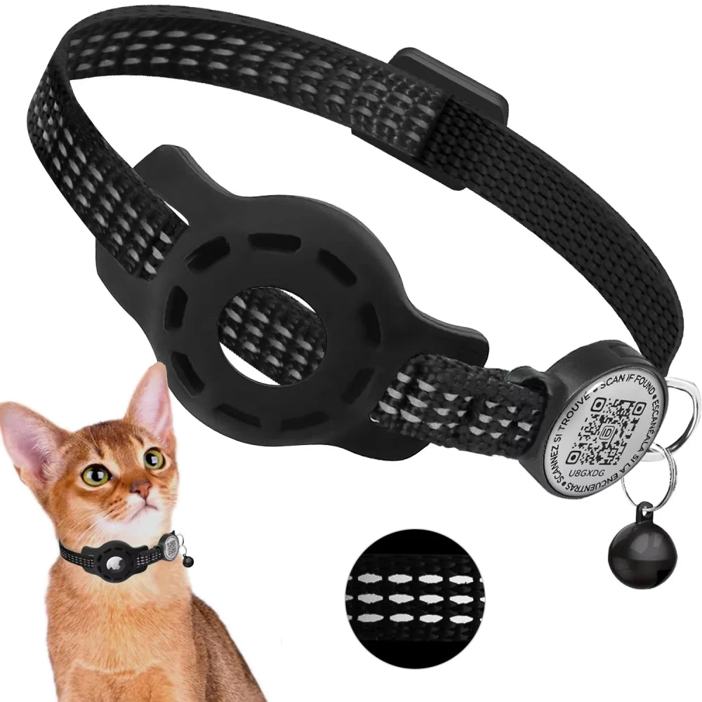Cat GPS Collar with QR Tag