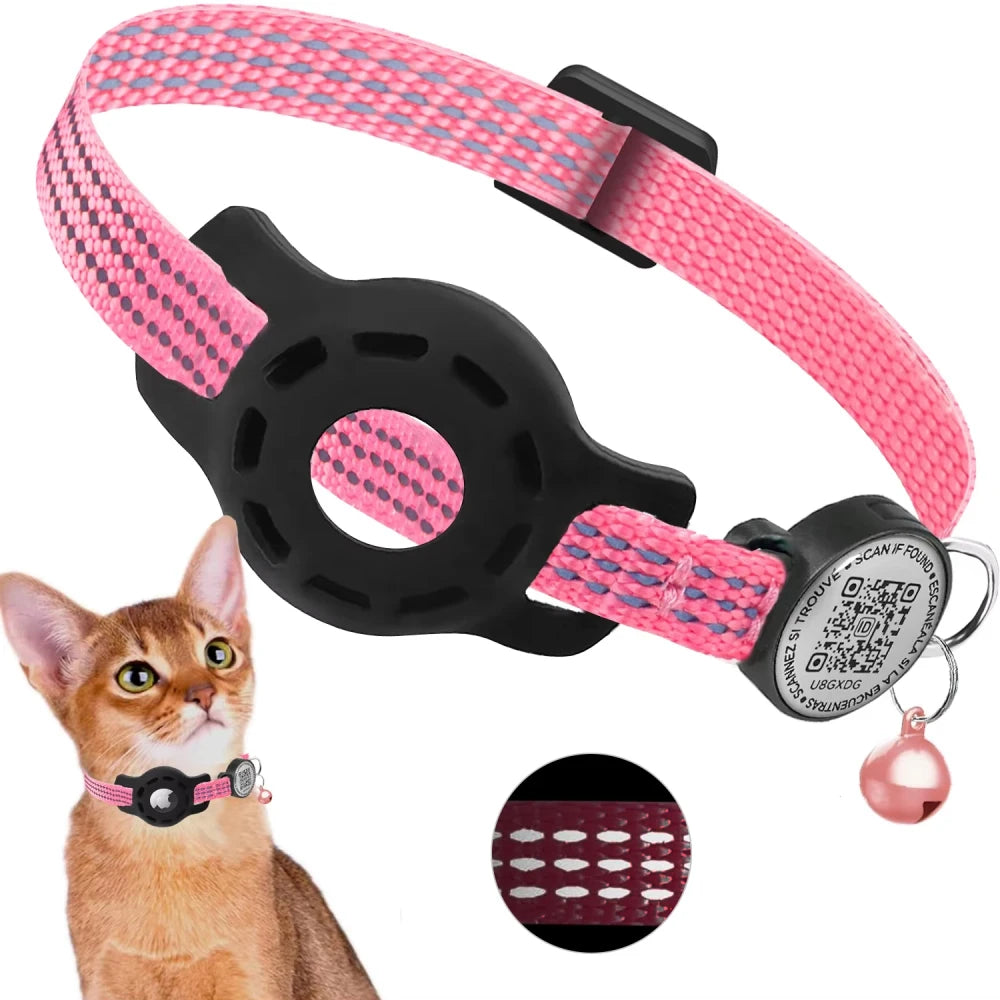 Cat GPS Collar with QR Tag
