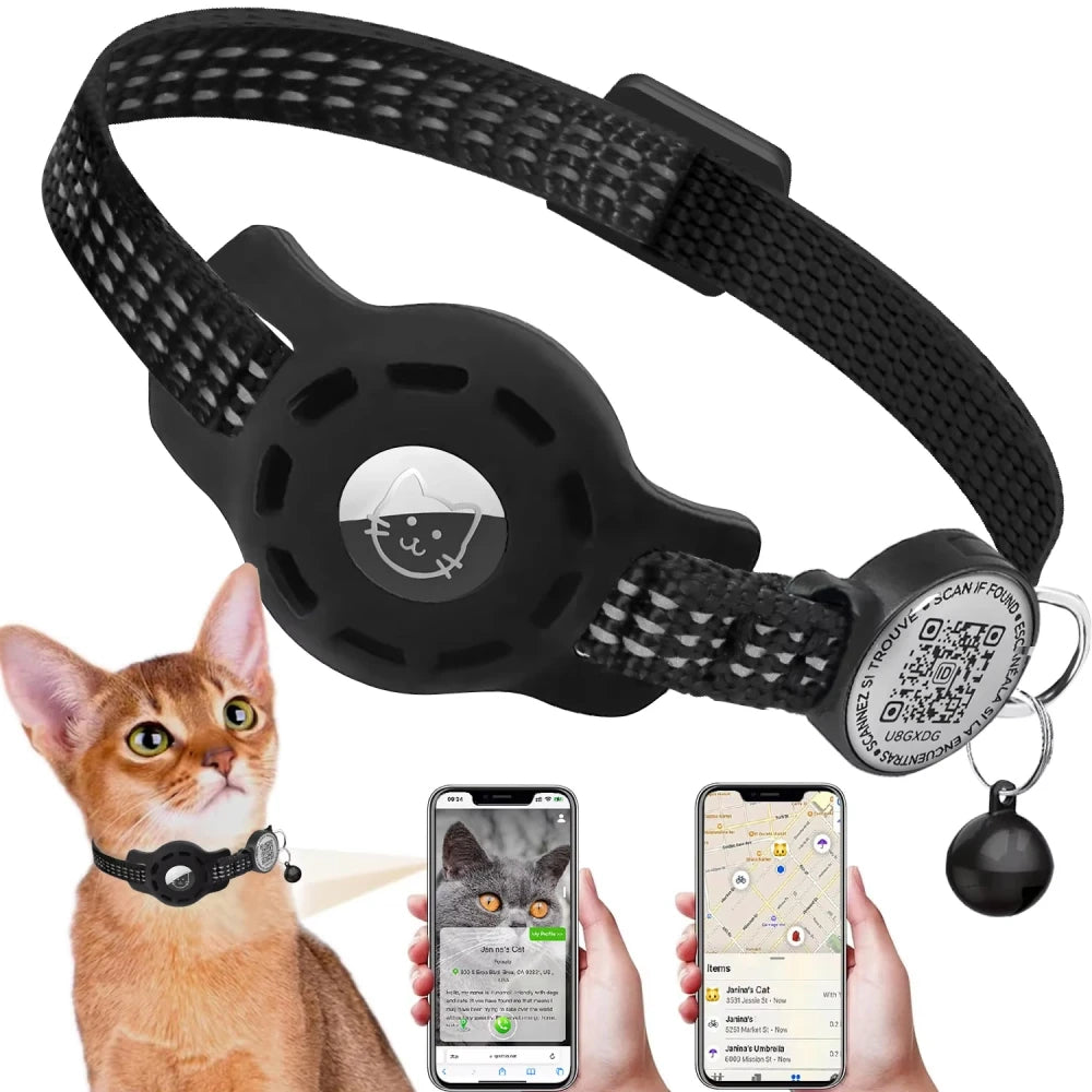 Cat GPS Collar with QR Tag