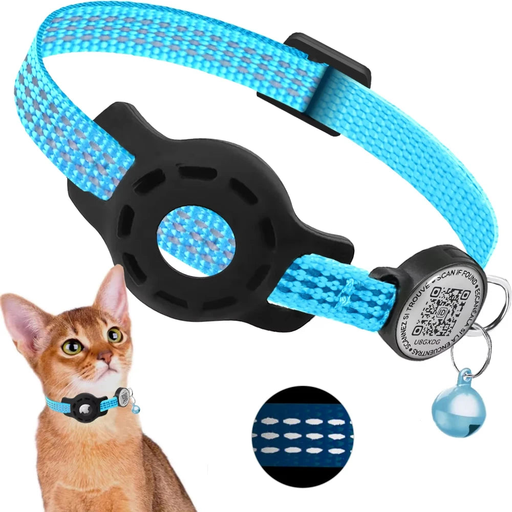 Cat GPS Collar with QR Tag